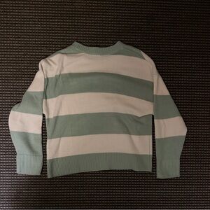 H&M Mint Green and White Knit Sweater